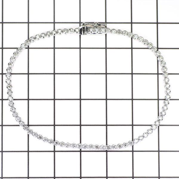 K18WG ダイヤモンド ブレスレット 1.00ct テニス