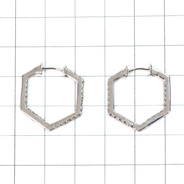 Pt900 ダイヤモンド ピアス 0.64ct フープ