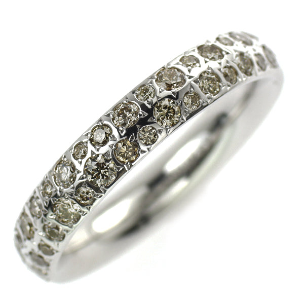 カシケイ K18WG ブラウン ダイヤモンド リング 0.40ct