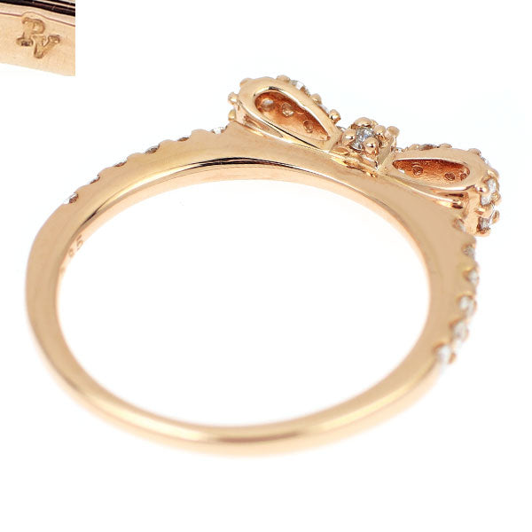 ポンテヴェキオ K18PG ダイヤモンド リング 0.35ct リボン