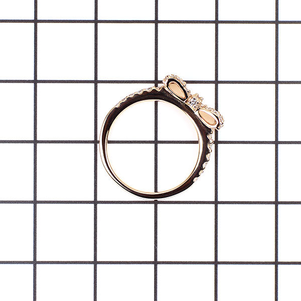 ポンテヴェキオ K18PG ダイヤモンド リング 0.35ct リボン