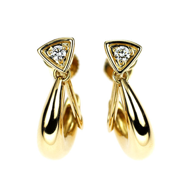 ポーラ K18YG ダイヤモンド イヤリング 0.10ct スイング