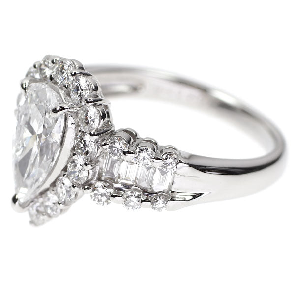 Pt900 ペアシェイプ ダイヤモンド リング 1.514ct D I1 D1.16ct