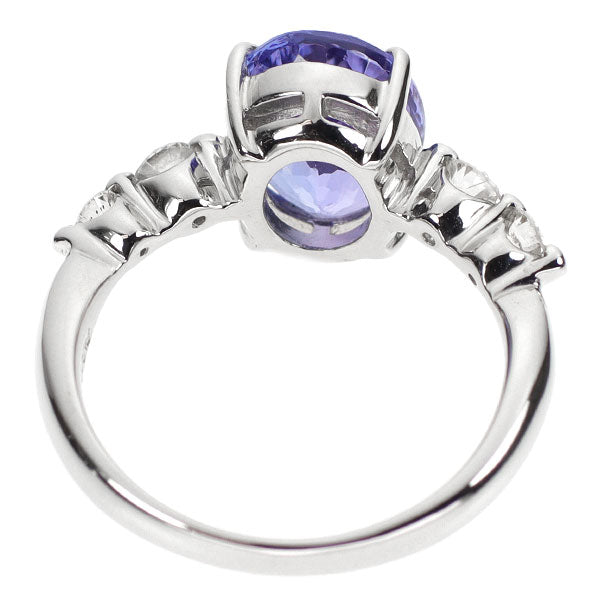 Pt900 タンザナイト ダイヤモンド リング 2.84ct D0.33ct