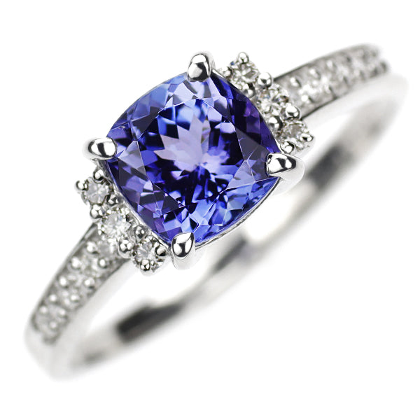 Pt900 タンザナイト ダイヤモンド リング 1.11ct D0.10ct