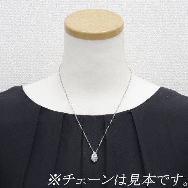 K18WG ローズカット ダイヤモンド ペンダントトップ 0.60ct