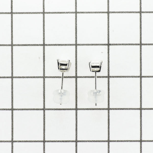 新品 Pt900 プリンセスカット ダイヤモンド ピアス 0.619ct F/G VS1-2