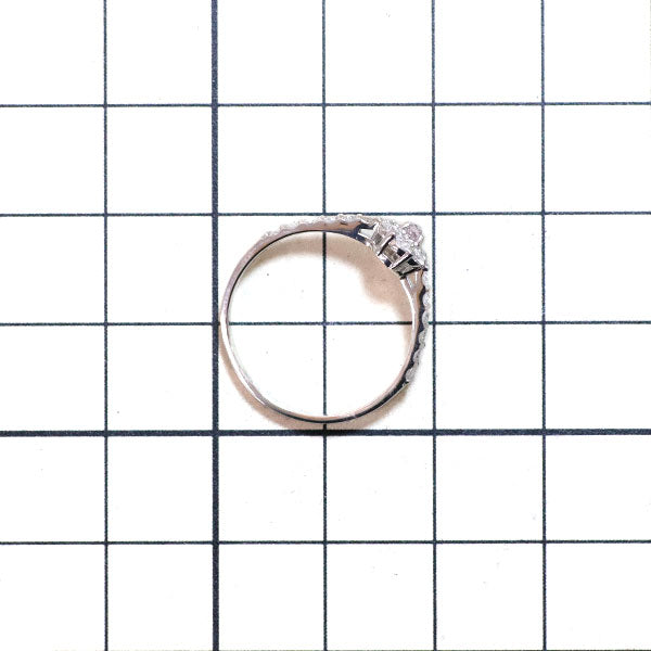 新品 希少 Pt950 天然ピンクパープル ダイヤモンド  リング 0.067ct FLPP SI2 D0.35ct