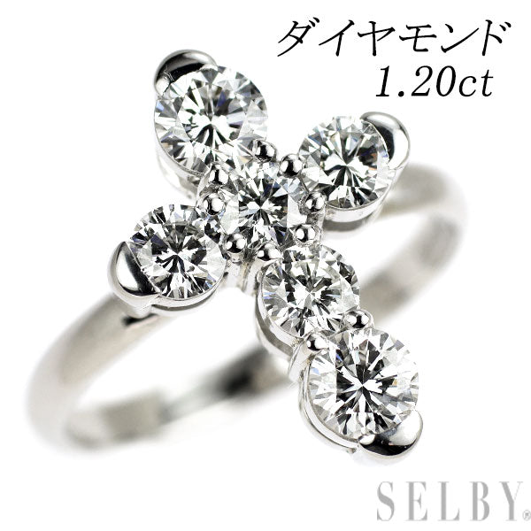 Pt900 ダイヤモンド リング 1.20ct クロス