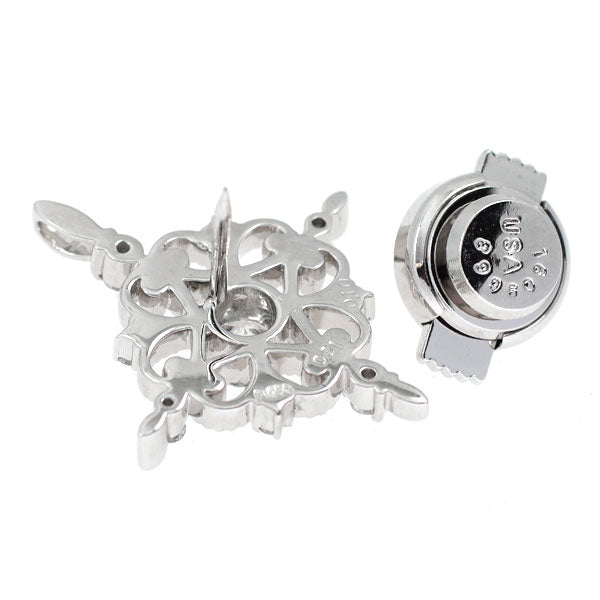 フォーエバーマーク Pt950 ダイヤモンド ブローチ兼ペンダントトップ 0.31ct G SI1 EX D0.10ct