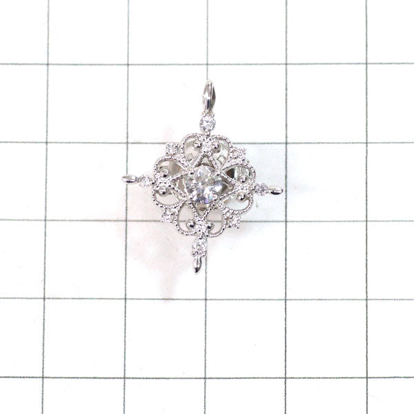 フォーエバーマーク Pt950 ダイヤモンド ブローチ兼ペンダントトップ 0.31ct G SI1 EX D0.10ct