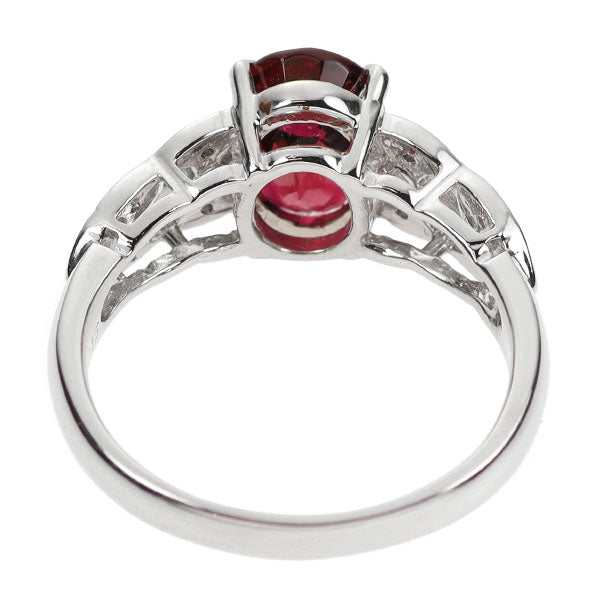 Pt900 ルベライト ダイヤモンド リング 2.50ct D0.15ct