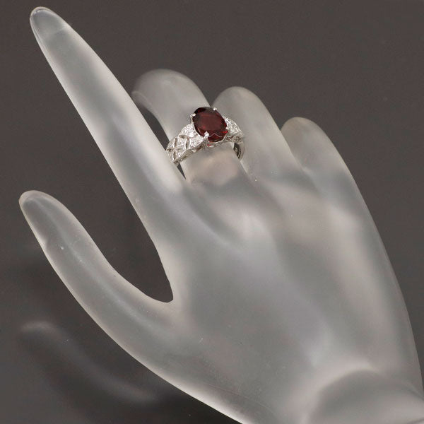 Pt900 ルベライト ダイヤモンド リング 2.50ct D0.15ct
