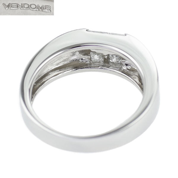 ヴァンドーム青山 Pt950 プリンセスカット ダイヤモンド リング 0.50ct ミステリーセッティング
