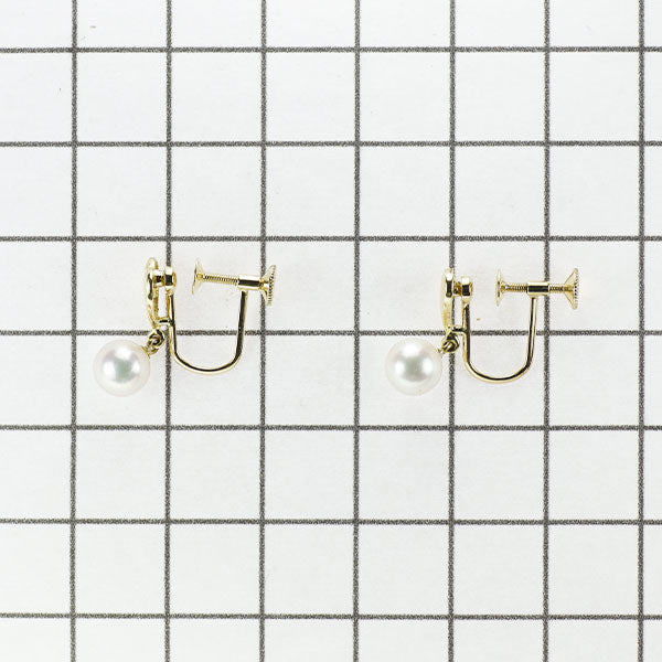 ミキモト K18YG アコヤ 真珠 イヤリング 径約6.0mm ハート