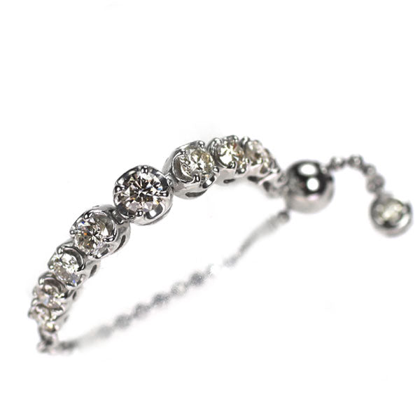 QVC Pt950 ダイヤモンド リング 0.50ct フリーサイズ チェーン