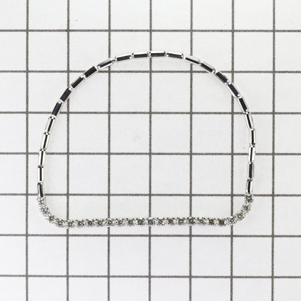 Pt900/ Pt850 ダイヤモンド ブレスレット 1.00ct 伸縮式