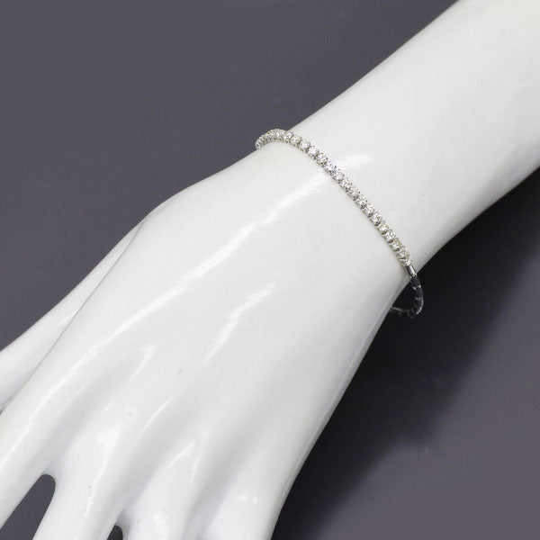 Pt900/ Pt850 ダイヤモンド ブレスレット 1.00ct 伸縮式