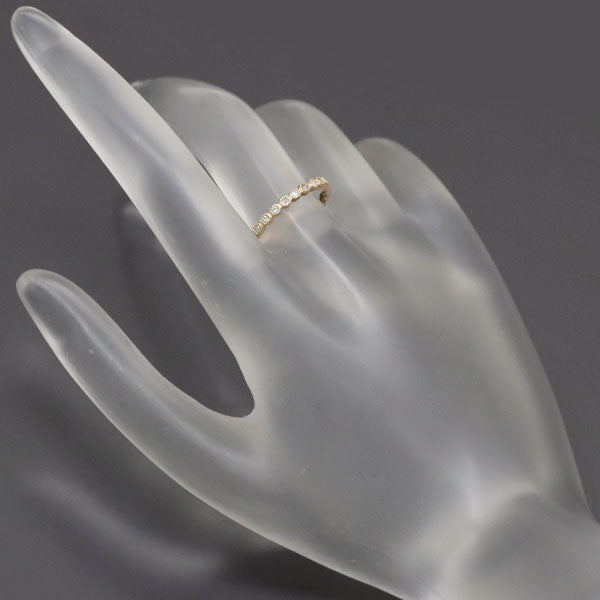 アガット K10PG ダイヤモンド リング 0.09ct アンティークレース ハーフエタニティ