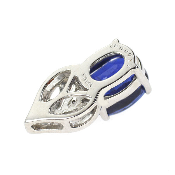 K18WG カイヤナイト ダイヤモンド ペンダントトップ 3.20ct D0.02ct