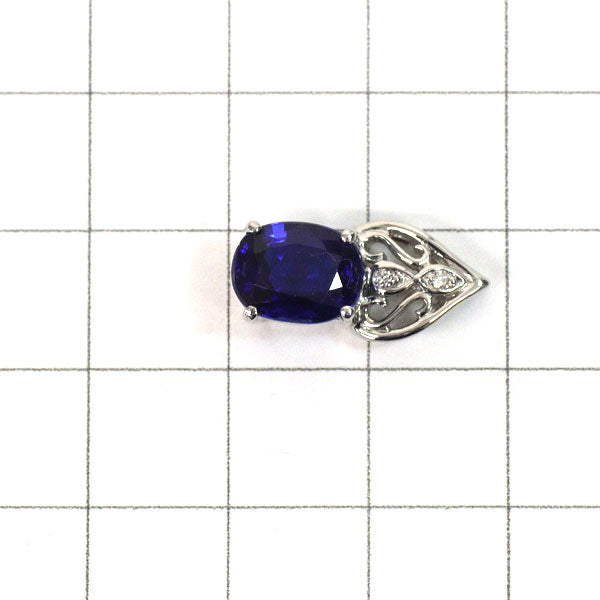 K18WG カイヤナイト ダイヤモンド ペンダントトップ 3.20ct D0.02ct