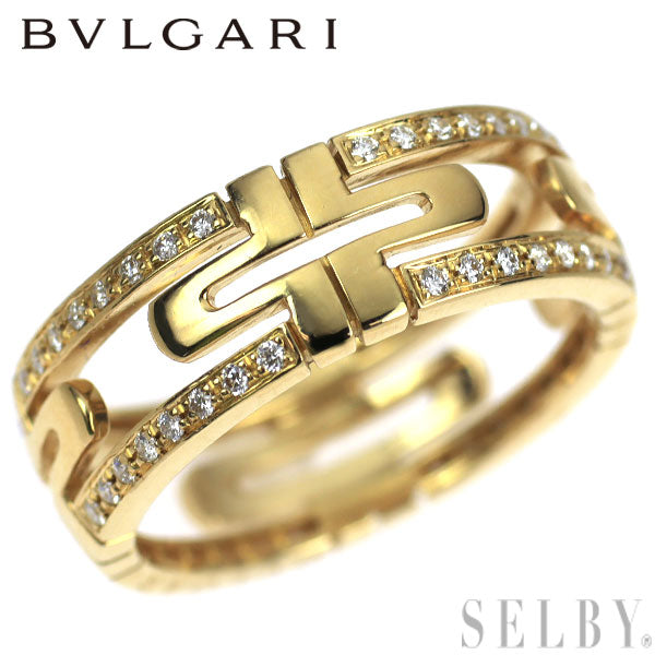 ブルガリ K18YG ダイヤモンド リング パレンテシ スモール 60号