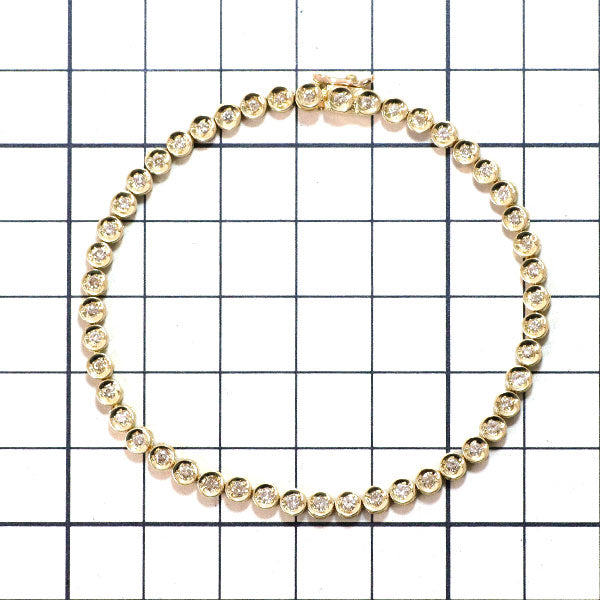 K18YG ダイヤモンド ブレスレット 1.00ct テニス