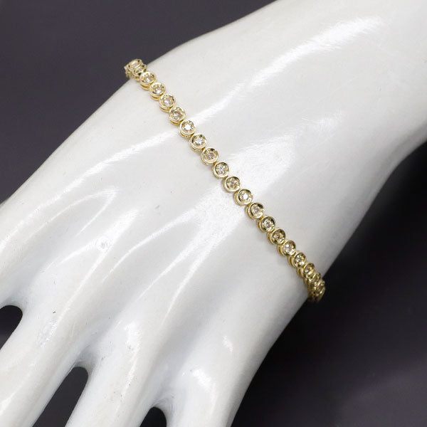 K18YG ダイヤモンド ブレスレット 1.00ct テニス