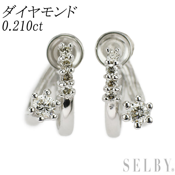 K14WGダイヤピアス K18WG/K14WG ダイヤモンド ピアス 1.03ct — セルビーオンライン
