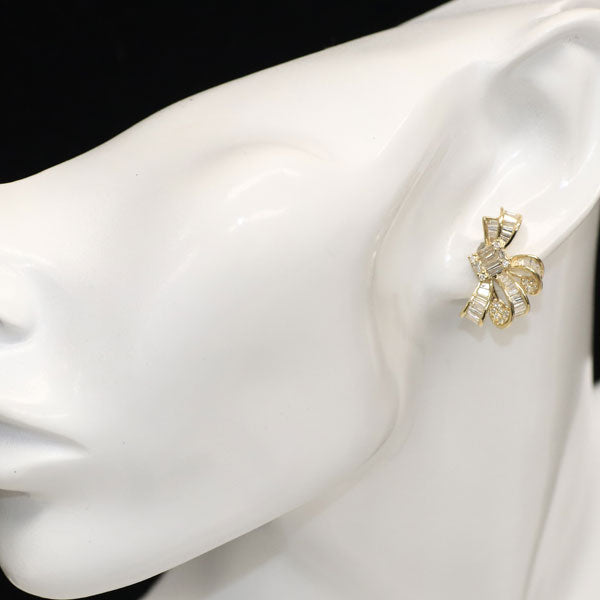新品 K18YG ダイヤモンド ピアス D2.00ct