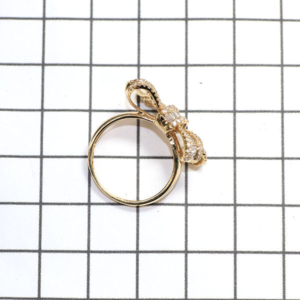 新品 K18YG ダイヤモンド リング D1.00ct リボン