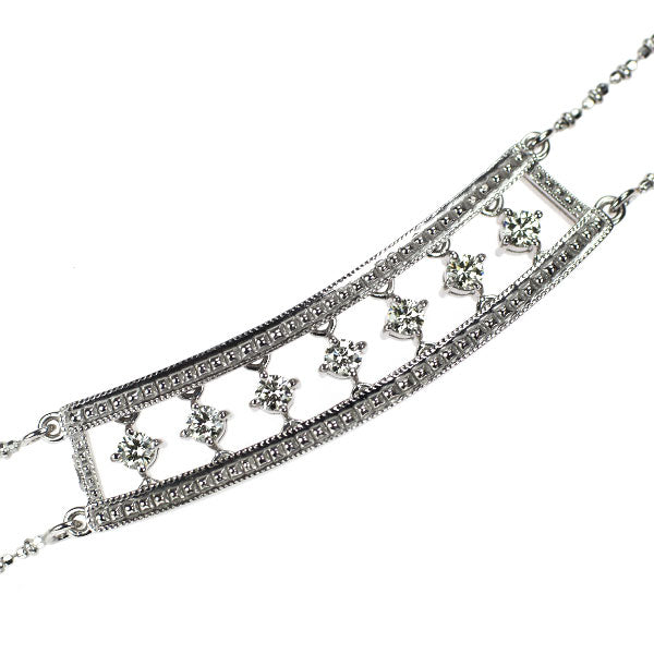 水野薫子 K18WG ダイヤモンド ペンダントネックレス 0.41ct ルーチェ