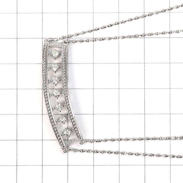 水野薫子 K18WG ダイヤモンド ペンダントネックレス 0.41ct ルーチェ