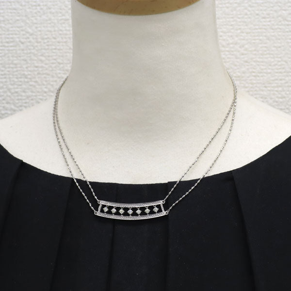 水野薫子 K18WG ダイヤモンド ペンダントネックレス 0.41ct ルーチェ