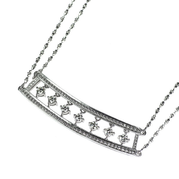 水野薫子 K18WG ダイヤモンド ペンダントネックレス 0.41ct ルーチェ