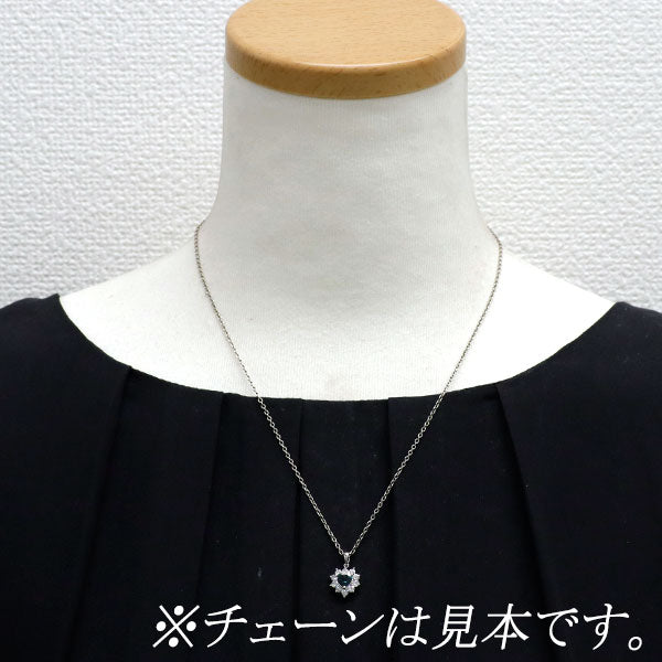 希少 Pt900 ブラジル産 ハートシェイプ アレキサンドライト ダイヤモンド ペンダントトップ 0.650ct D0.55ct