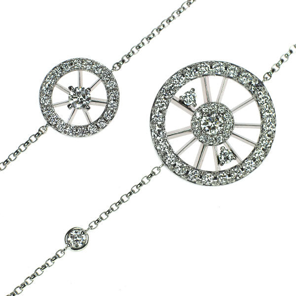 Pt900/ Pt850 ダイヤモンド ネックレス 3.96ct ステーション