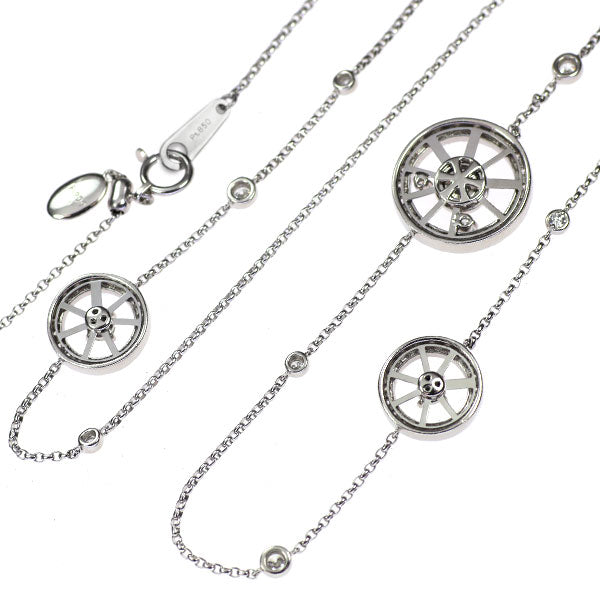 Pt900/ Pt850 ダイヤモンド ネックレス 3.96ct ステーション