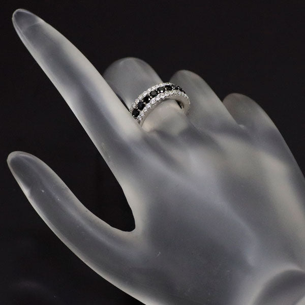 ポンテヴェキオ K18WG ブラックダイヤモンド  リング 0.78ct D0.46ct ビアンコエネロ ハーフエタニティ