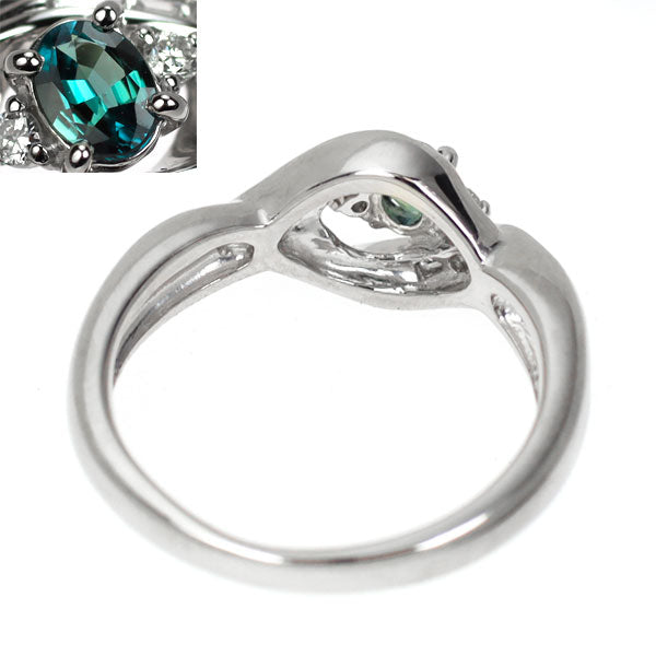 希少 Pt900 アレキサンドライト ダイヤモンド リング 0.15ct D0.13ct