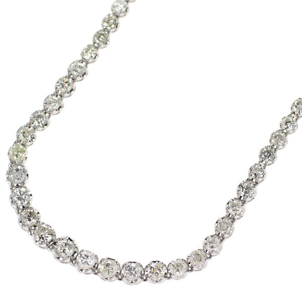 K14WG ダイヤモンド ネックレス 10.00ct テニス