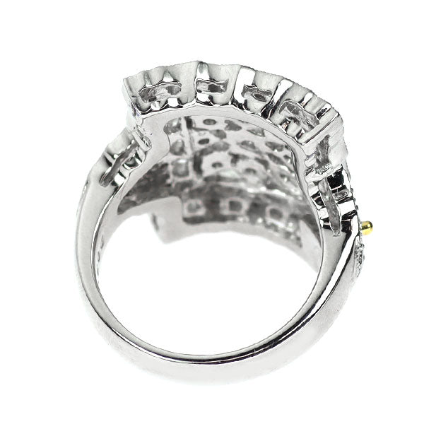 Pt900/ K18YG ダイヤモンド リング 0.37ct フィレンツェ彫 Pt900/ K18YG ダイヤモンド リング 0.37ct フィレンツェ彫