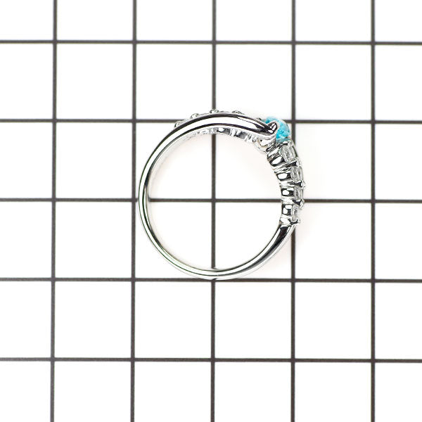 Pt900 ブラジル産 パライバトルマリン ダイヤモンド リング 0.49ct D0.68ct