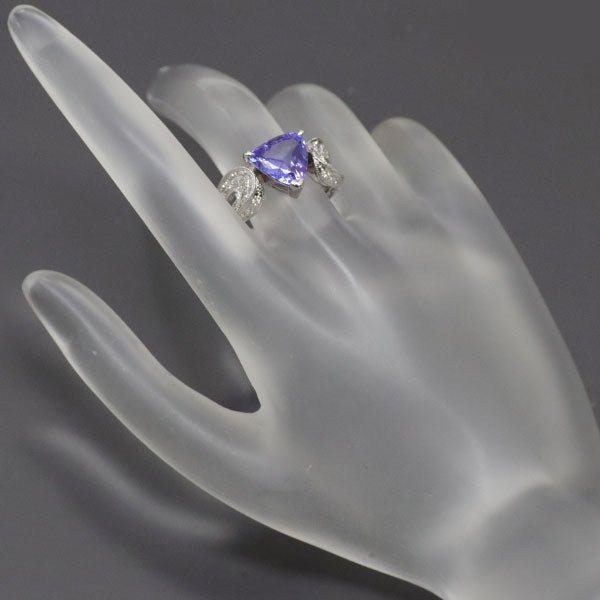 Pt900 タンザナイト ダイヤモンド リング 3.01ct D0.32ct