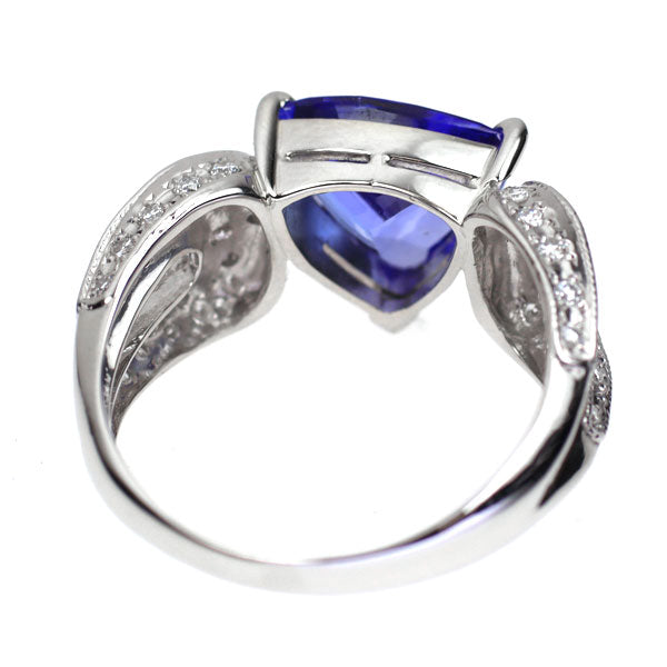Pt900 タンザナイト ダイヤモンド リング 3.01ct D0.32ct