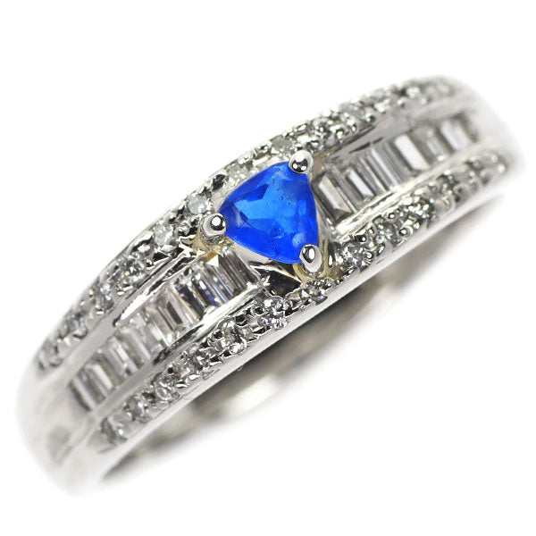 希少 Pt900 アウイナイト ダイヤモンド リング 0.13ct D0.36ct