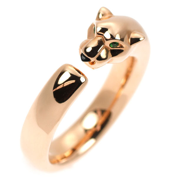 カルティエ K18PG ガーネット オニキス リング パンテール ドゥ カルティエ 53号