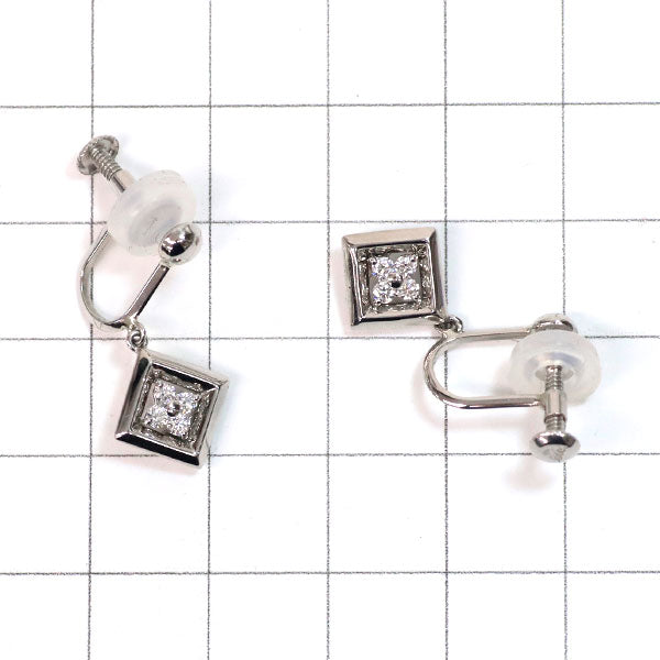 星の砂 Pt900 ダイヤモンド イヤリング 0.18ct