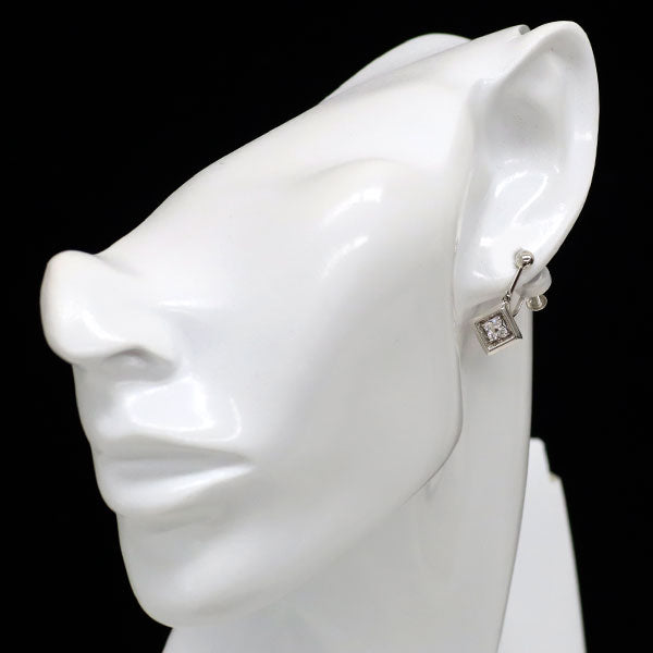 星の砂 Pt900 ダイヤモンド イヤリング 0.18ct