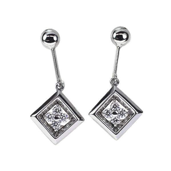 星の砂 Pt900 ダイヤモンド イヤリング 0.18ct